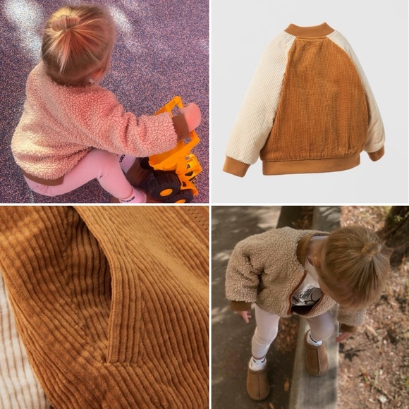 ZARA REVERSIBLE FLEECE BOMBER - Picture 6 of 6